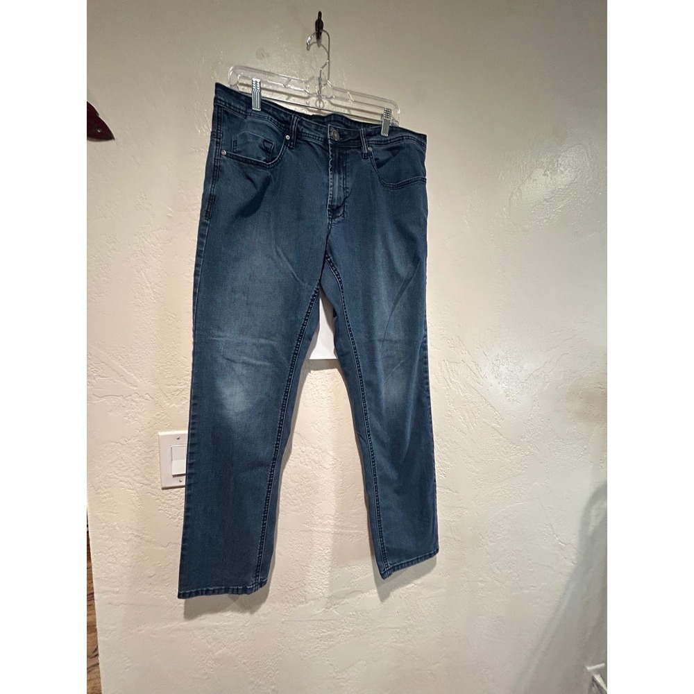 Buffalo David Bitton Axel‎ Slim Stretch Jeans Mens 36x32 Medium Wash Blue Denim